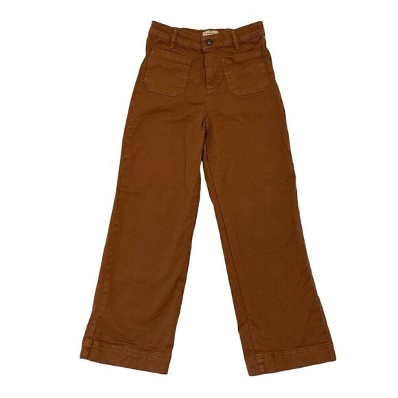 Marine Layer Wide Leg Crop Utility Pants Trousers Twee Indie Rust Brown size 4 - Picture 1 of 7